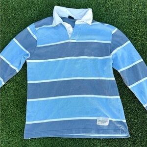 Striped blue long sleeve shirt
